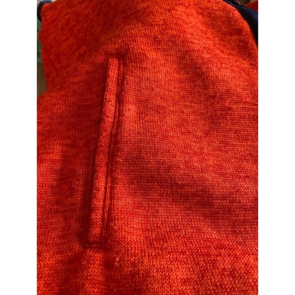 Lands End Womens Red Fleece Zipper Vest Size L 14-16 W/Pockets-Hunter Orange - Picture 10 of 11